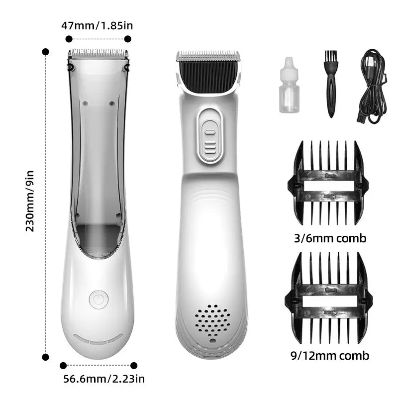 2-In-1 Portable Dog Grooming Vacuum Clipper Kit 3-Speed Low Noise Rechargeable Powerful Suction 99% Pet Cat Pet Hair Trimmer Shaver with Comb Shedding LED Pet Trimmer Shaving Accessories